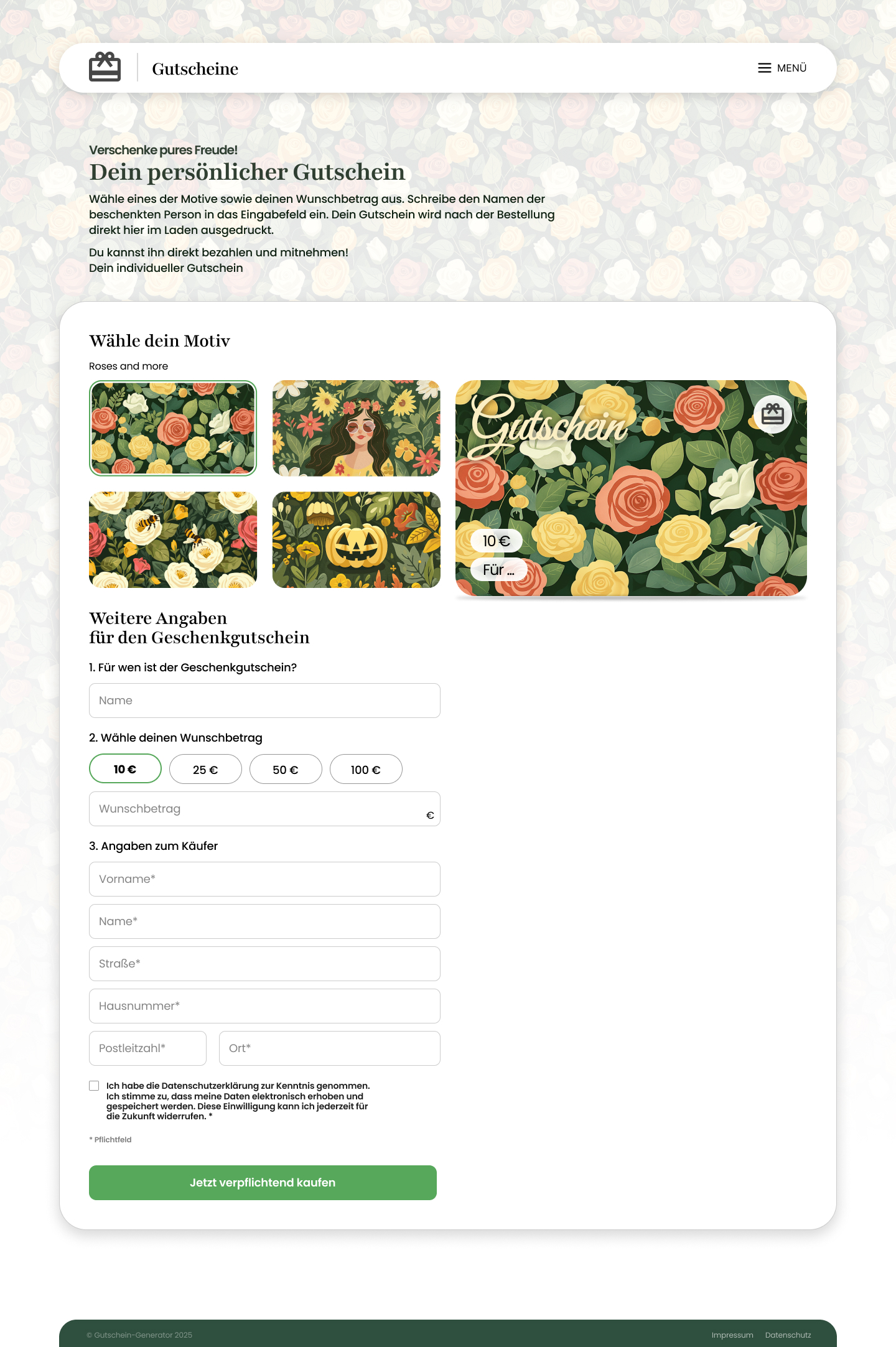 Gutschein - Generator